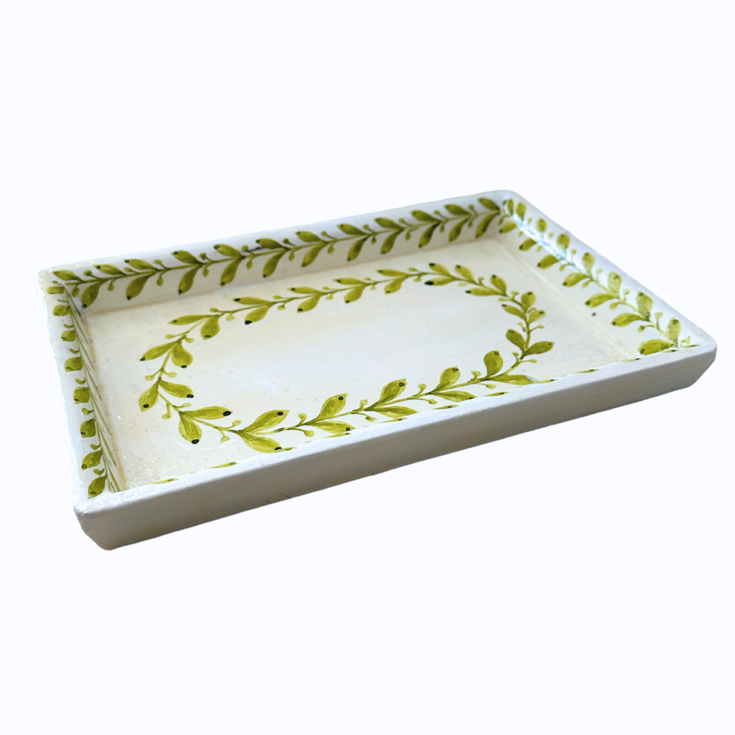 Light Green Painted Tray