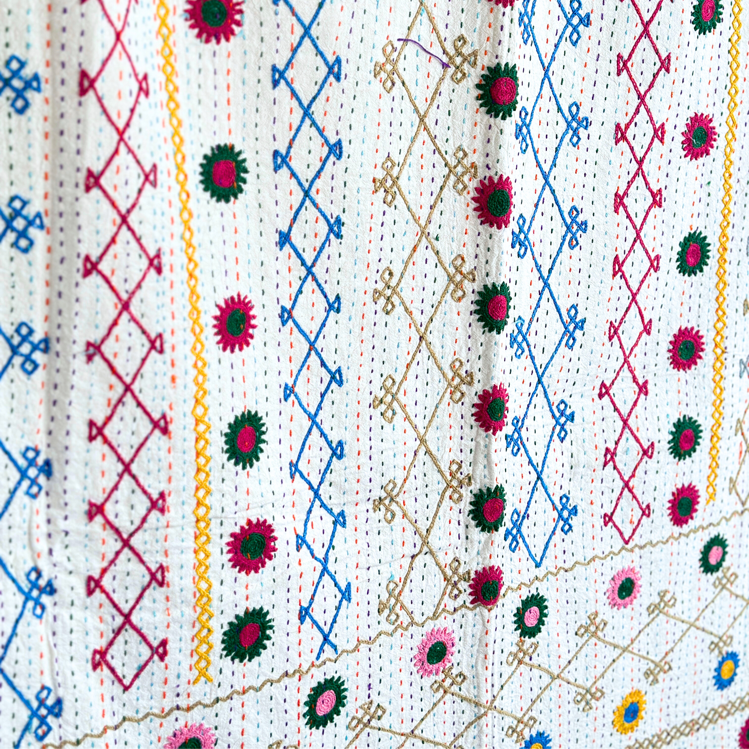 SINGLE KANTHA  - CRISS CROSS DAISY 2