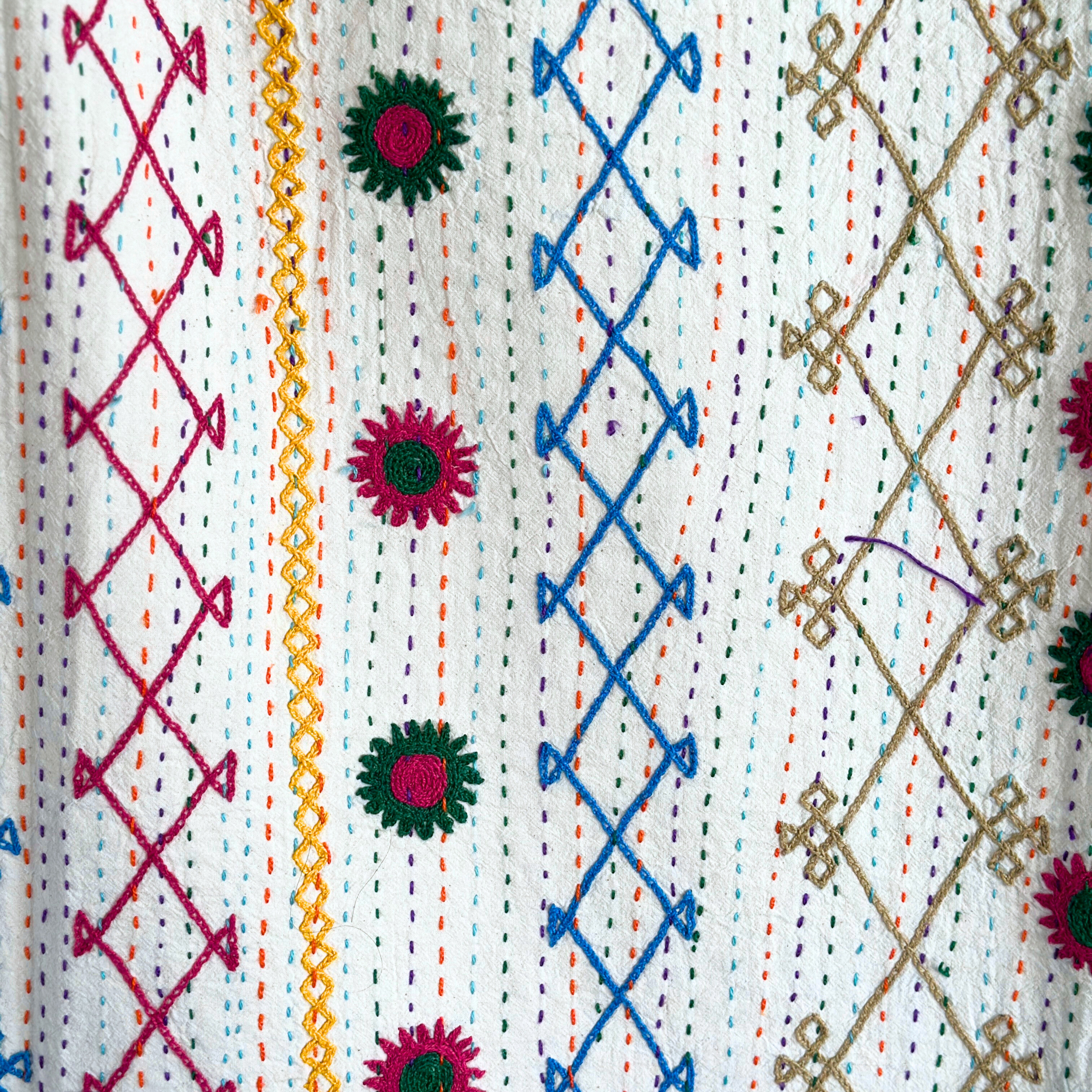 SINGLE KANTHA  - CRISS CROSS DAISY 2