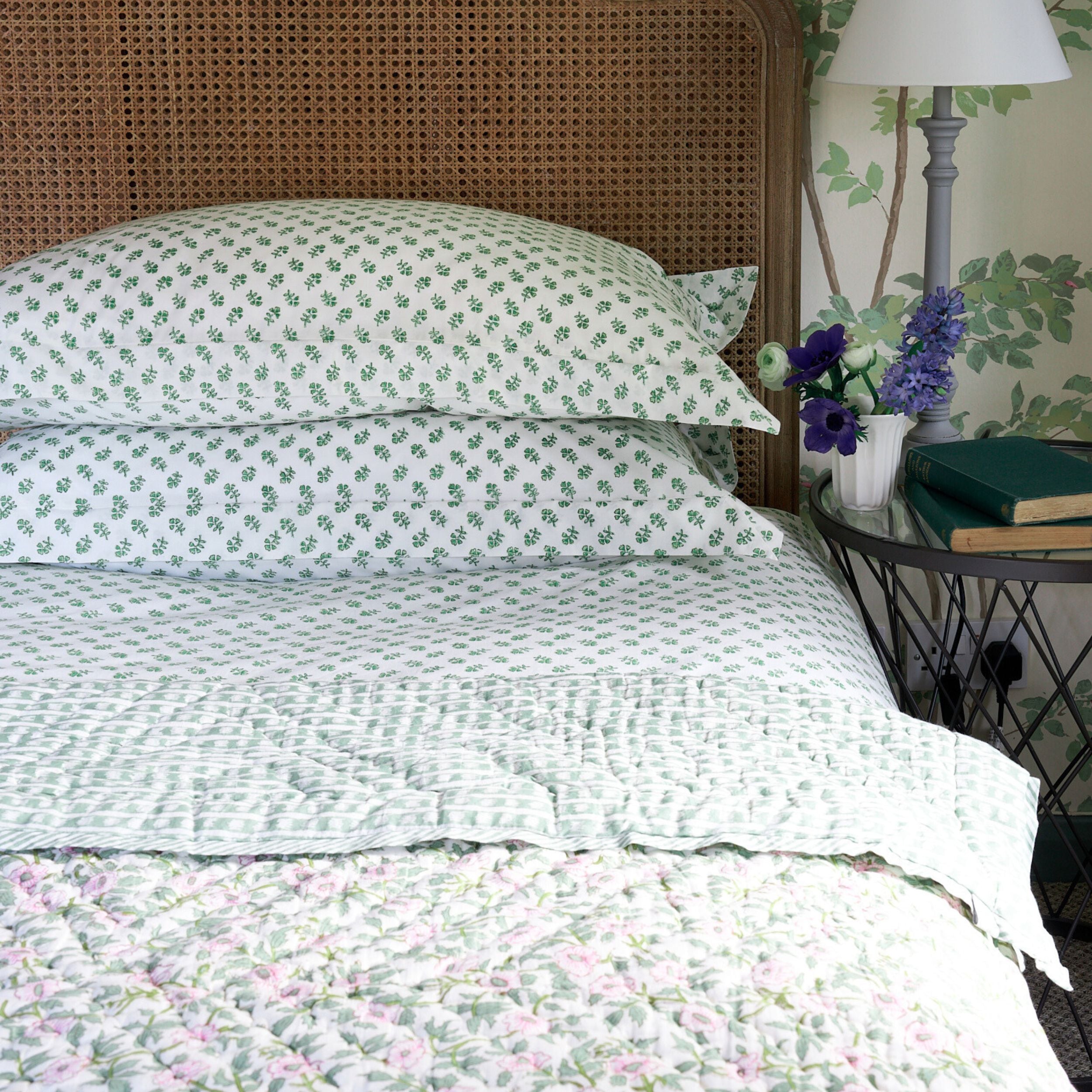 Green Ditsy Duvet Cover