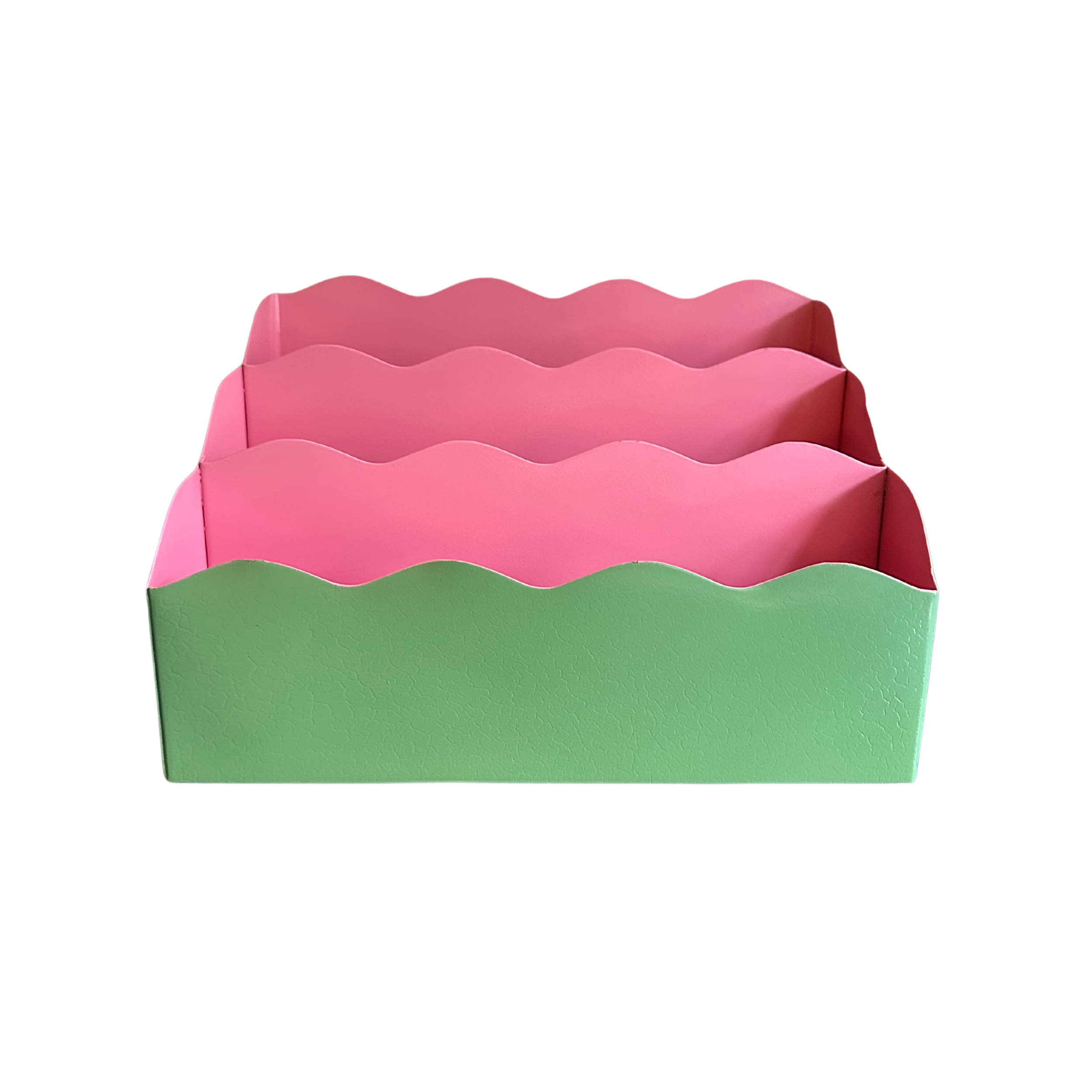 Toleware Letter Holder - Light Green & Watermelon