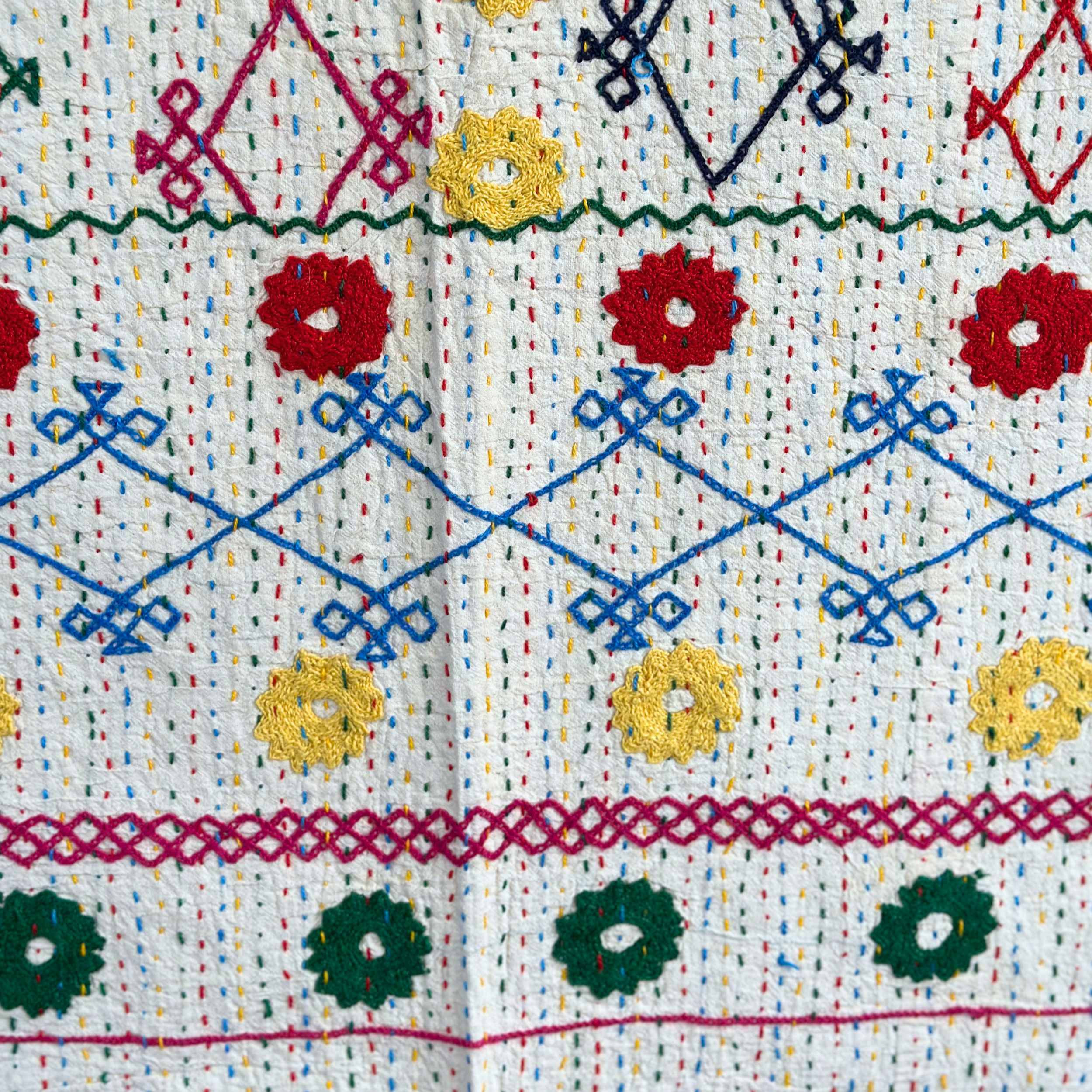 SINGLE KANTHA  - CRISS CROSS DAISY 1