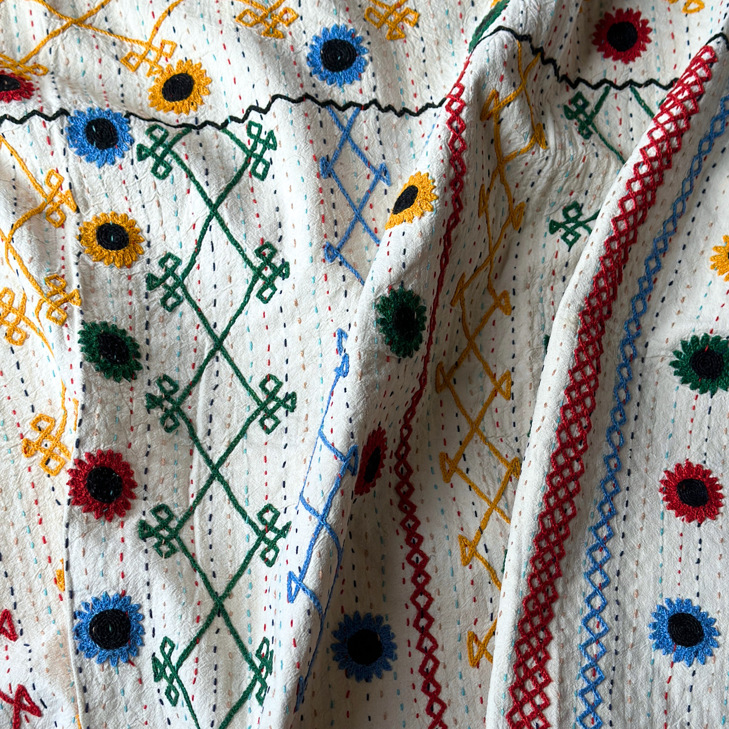 SINGLE KANTHA  - CRISS CROSS DAISY 4