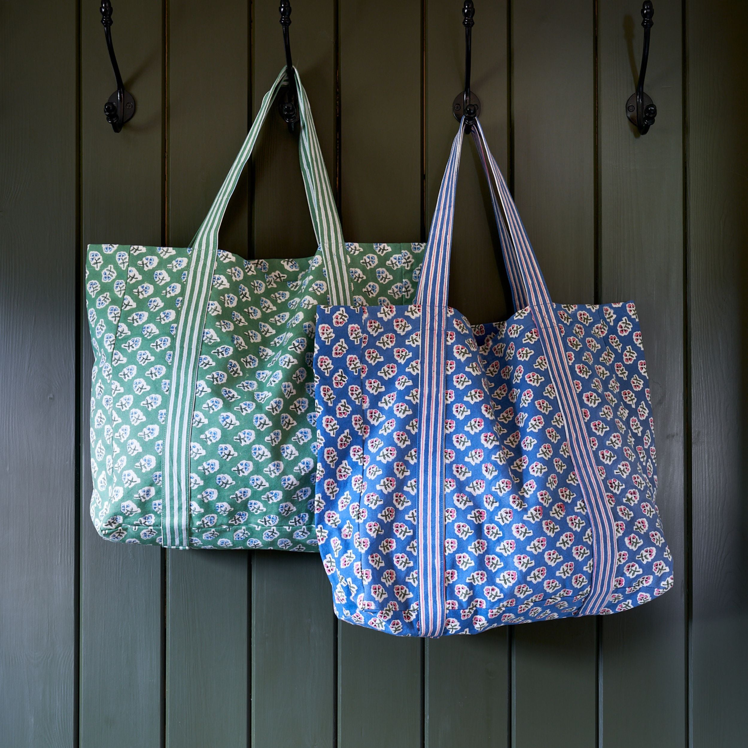 Apple Green Ditsy Tote Bag