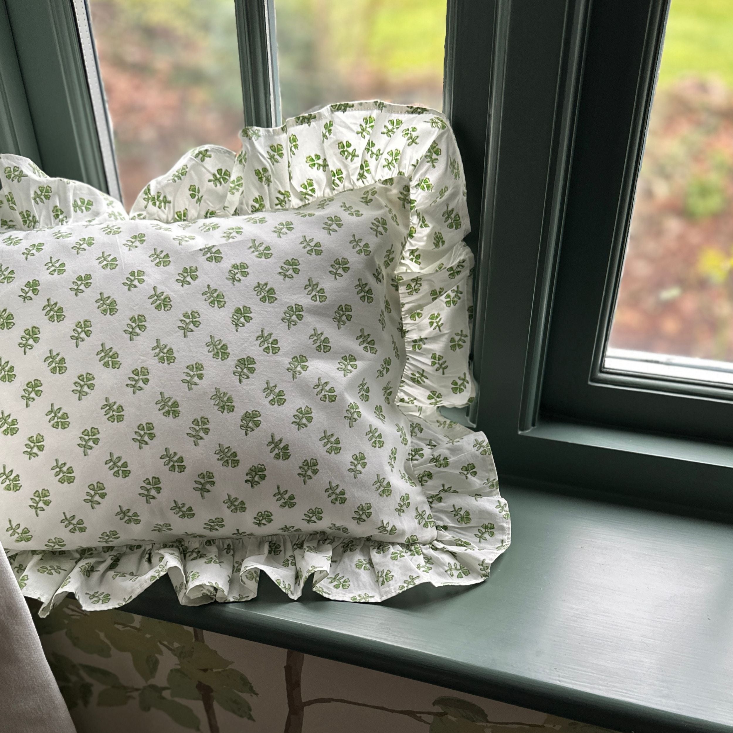 Green Ditsy Baby Pillowcase