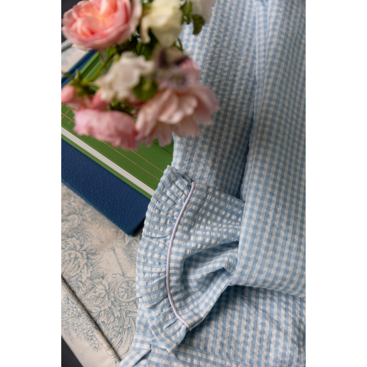 Women's Blue Gingham Pyjamas