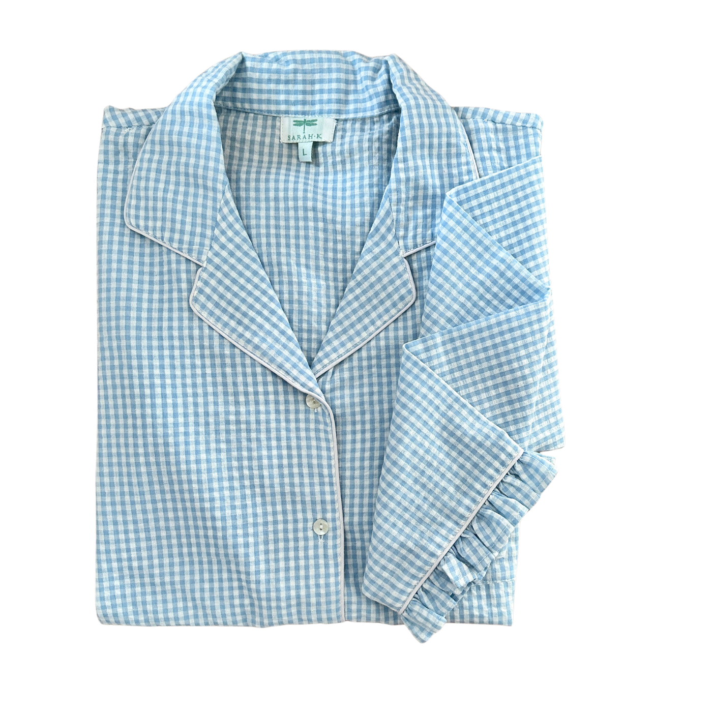 Women's Blue Gingham Pyjamas