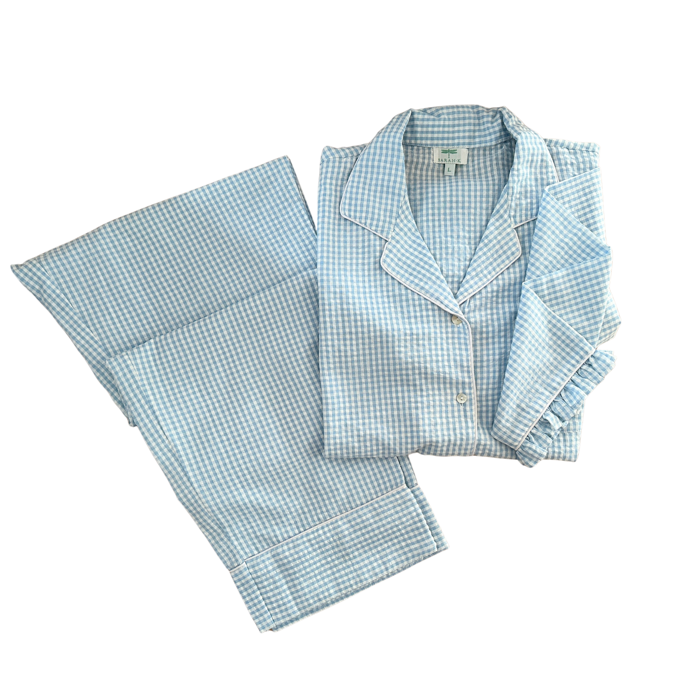 Women s Blue Gingham Pyjamas