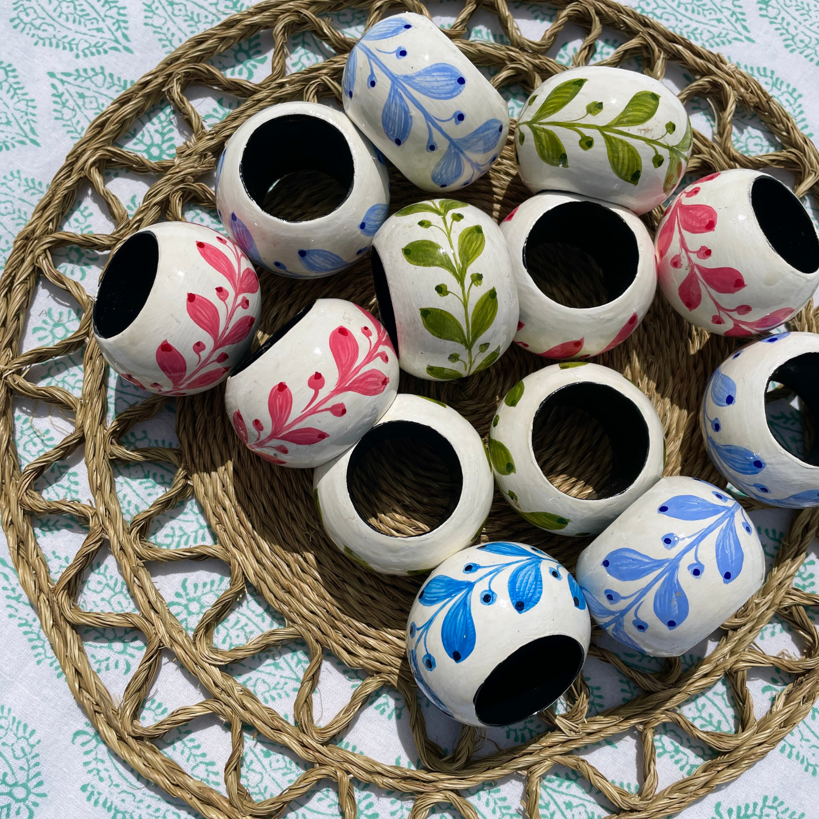 Painted napkin rings