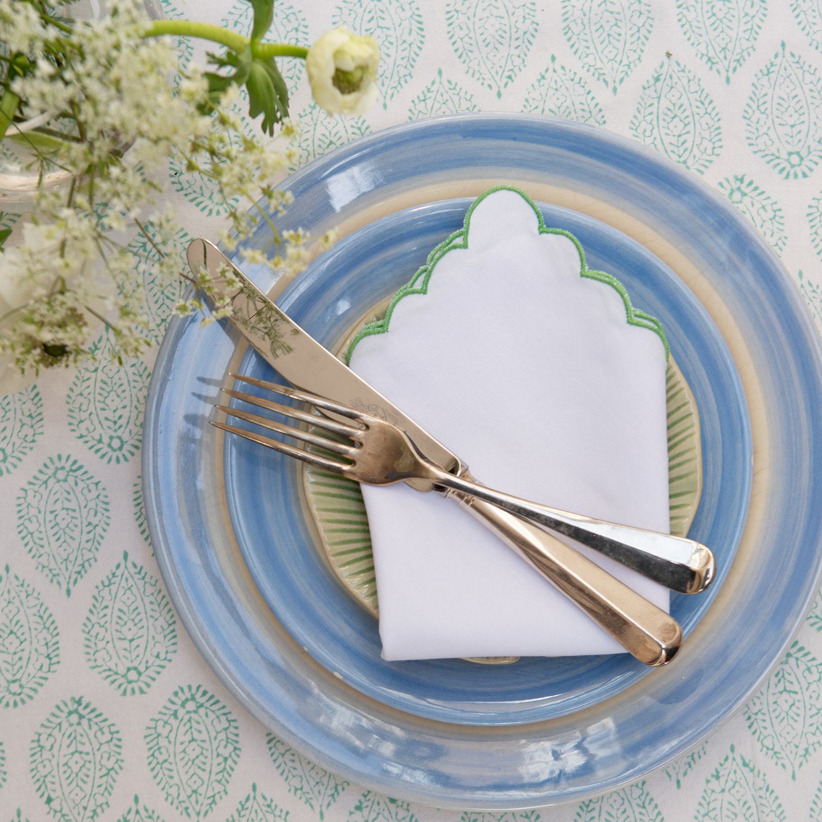 Green Leaf Tablecloth