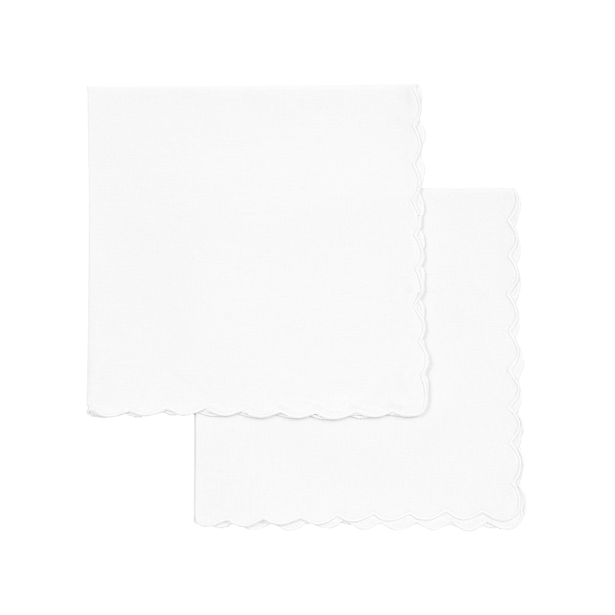 White Mini Scallop Napkin