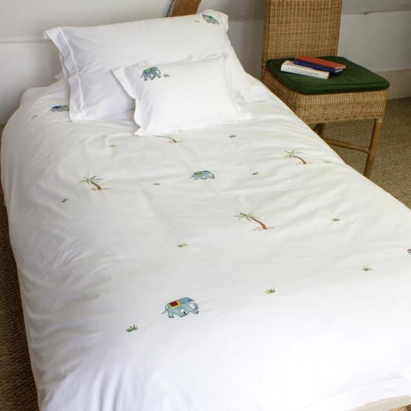 Elephant & Palm Duvet Cover